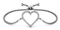 Shimmering Heart Adjustable Bracelet Lab-Grown Diamond  with 0.31 ct.(finished)