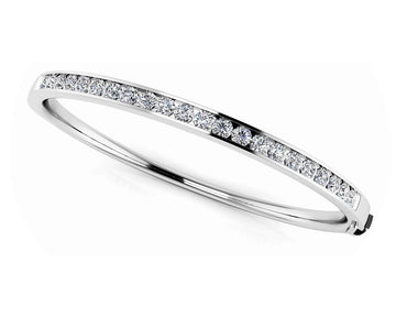 Classic Channel Set Bangle Bracelet Diamond  with 1.98 ct.(finished) 2.8mm