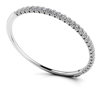 Tulip Edge Diamond Bangle Bracelet Lab-Grown Diamond  with 1.74 ct.(finished) 2.5mm