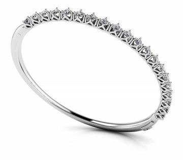 Blossoming Florals Diamond Bangle Lab-Grown Diamond  with 2.10 ct.(finished) 3mm