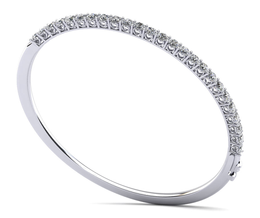 Stylish Sweetheart Bangle Bracelet Lab-Grown Diamond  with 4.07 ct.(finished) 3.6mm