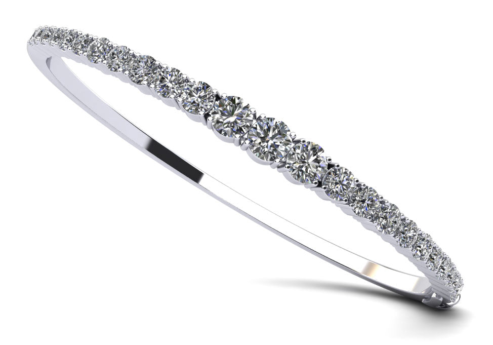 Diamond Dreams Graduated Bangle Bracelet Diamond  with 3.47 ct.(finished)