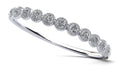 Divinely Dazzling Halo Bangle Bracelet Diamond  with 4.31 ct.(finished) 1.1mm, 4.2mm