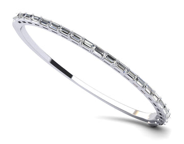 Emerald Cut Diamond Bangle Diamond  with 1.62 ct.(finished) 3x1.5mm