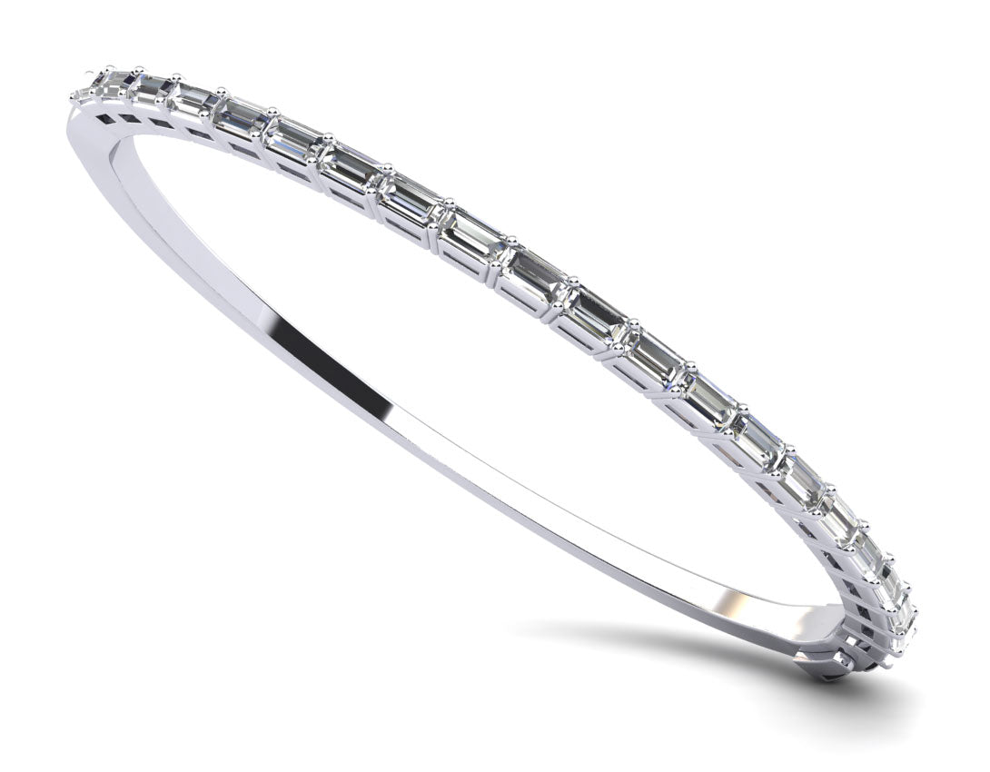 Emerald Cut Diamond Bangle Diamond  with 2.94 ct.(finished) 4x2mm