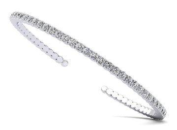 Brilliant Cut Round Diamond Flexible Bangle Diamond  with 4.83 ct.(finished) 3mm