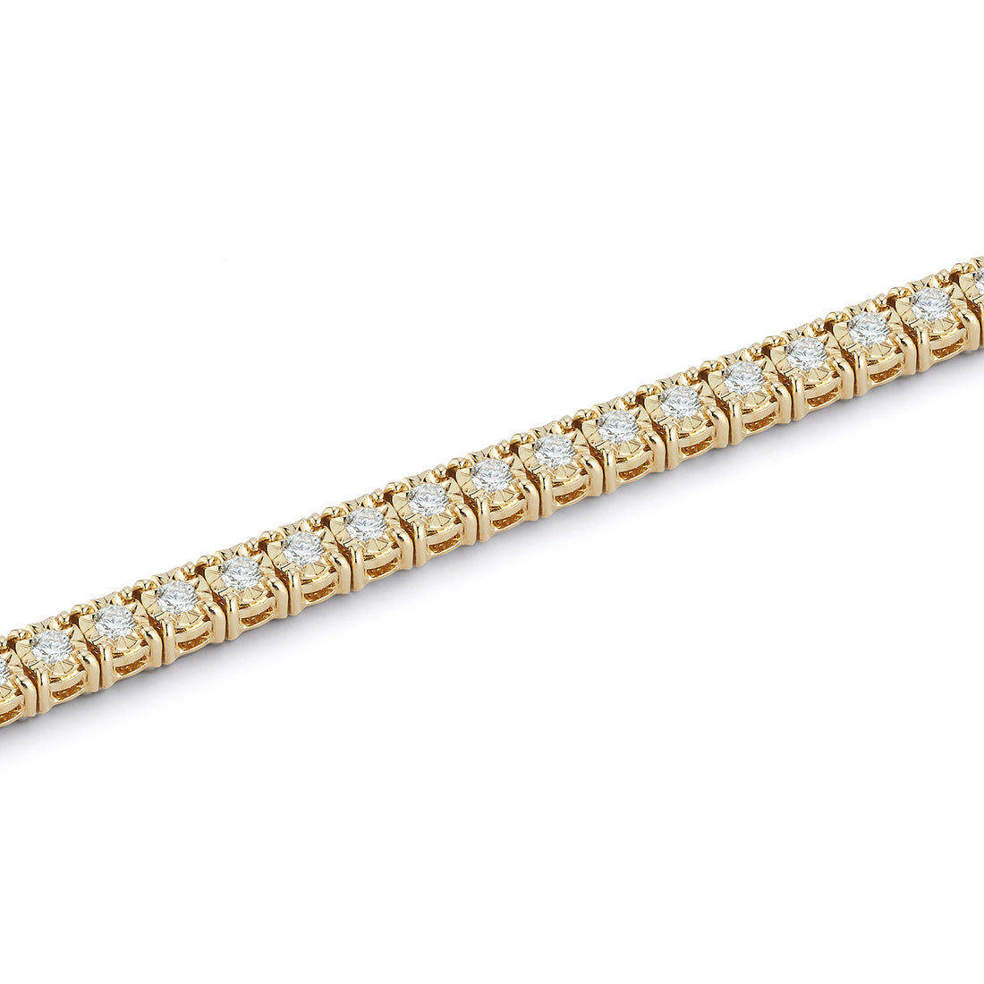 Illusion Set Diamond Tennis Bracelet
