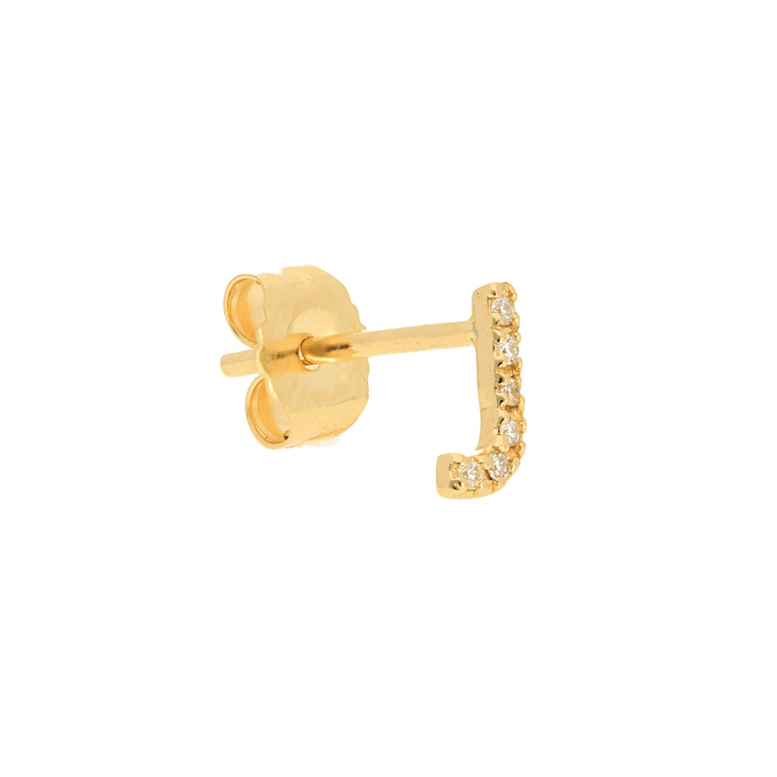 Single Initial Stud Earring