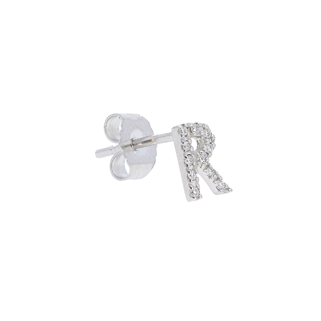 Single Initial Stud Earring