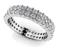 Dazzling Double Row Eternity Band Diamond  with 1.17 ct.(finished) 1.5mm
