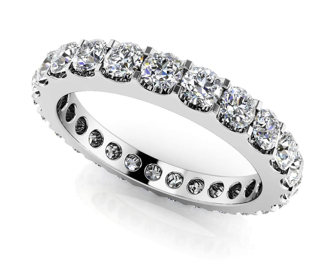 Shared Prong Diamond Eternity Band Diamond  with 0.99 ct.(finished) 2.0mm