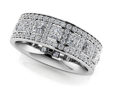 Red Carpet Sparkles Eternity Ring Diamond  with 3.09 ct.(finished) 1mm, 1.2mm, 2.75mm