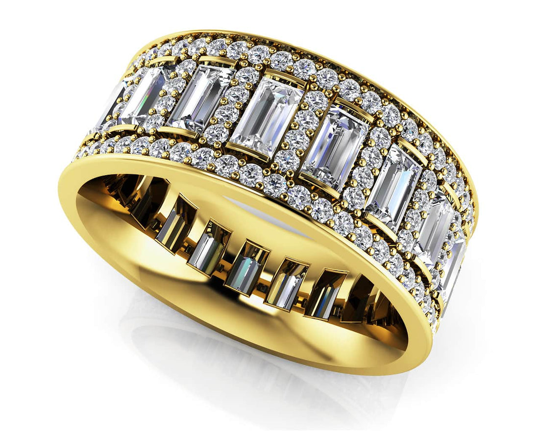 Luxurious Diamond Eternity Ring Diamond  with 3.61 ct.(finished) 4x2mm, 1mm