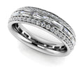 Stunning Baguette And Round Eternity Ring Diamond  with 1.98 ct.(finished) 4x1.5mm, 1.1mm