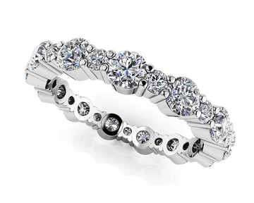 Alternating Diamond Eternity Ring In Lab-Grown Diamond  with 2.12 ct.(finished) 2mm, 3.5mm