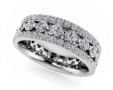 Moonlight Gala Womens Eternity Ring Diamond  with 2.29 ct.(finished) 1.4mm, 2.5mm