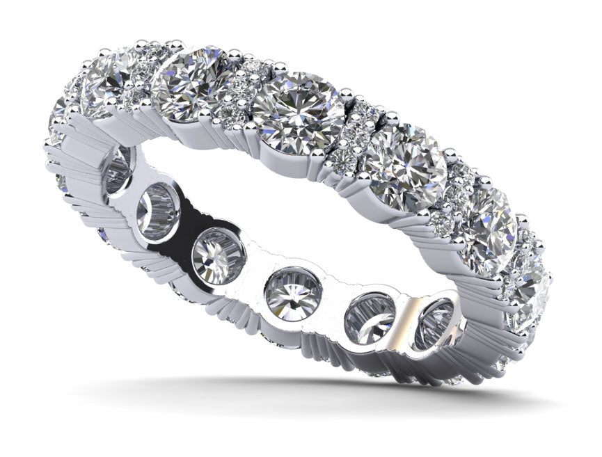 Exquisite Expression Diamond Eternity Ring Diamond  with 2.17 ct.(finished) 1mm, 3.3mm