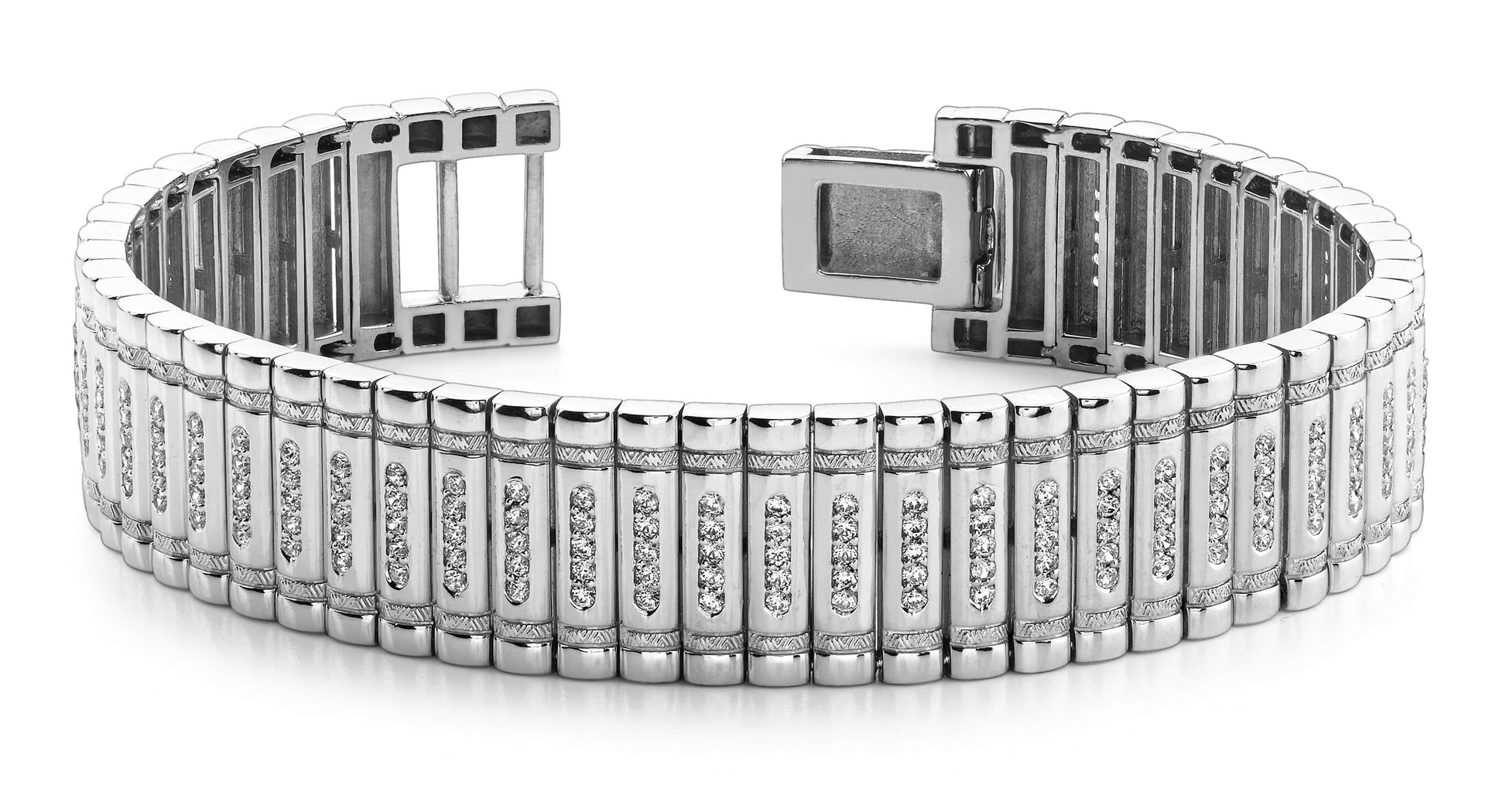Embedded Diamond Link Bracelet Diamond  with 3.06 ct.(finished) 1.5mm