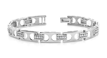 Diamond Buckle Link Bracelet Diamond  with 1.60 ct.(finished) 2.1mm