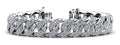 Two Rows Cuban Link Diamond Bracelet Diamond  with 5.92 ct.(finished) 1.3mm