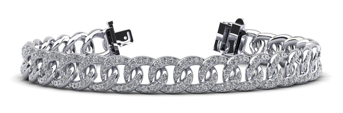 Graduated Diamond Swirl Bracelet for Women Diamond  with 3.57 ct.(finished) 1.2mm, 1.3mm, 1.4mm