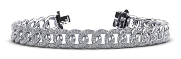 Graduated Diamond Swirl Bracelet for Women Diamond  with 3.57 ct.(finished) 1.2mm, 1.3mm, 1.4mm