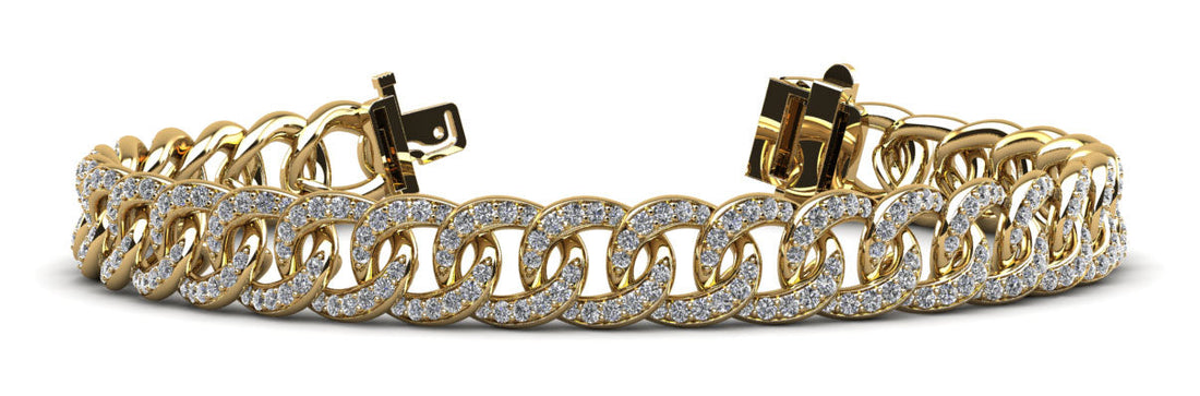 Graduated Diamond Swirl Bracelet for Women Diamond  with 3.57 ct.(finished) 1.2mm, 1.3mm, 1.4mm