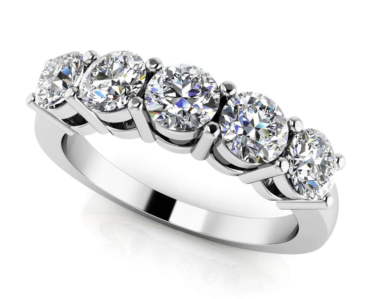 Five Across Diamond Band Lab-Grown Diamond  with 2.00 ct.(finished) 4.7mm