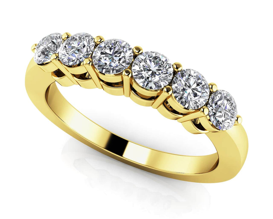 Six Across Diamond Band Diamond  with 0.63 ct.(finished) 3mm