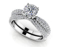 Brilliant Diamond Bridal Ring Set Diamond  with 2.33 ct. (1.50 ct. center diamond)