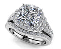 Cloud Nine Cushion Bridal Set Diamond  with 1.83 ct. (1.00 ct. center diamond)