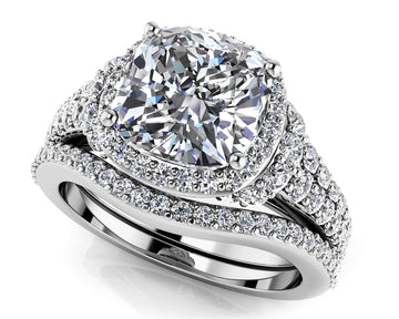 Cloud Nine Cushion Bridal Set Diamond  with 1.83 ct. (1.00 ct. center diamond)