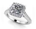 Sweet Romance Square Frame Engagement Ring Lab-Grown Diamond  with 1.19 ct. (0.75 ct. center diamond)