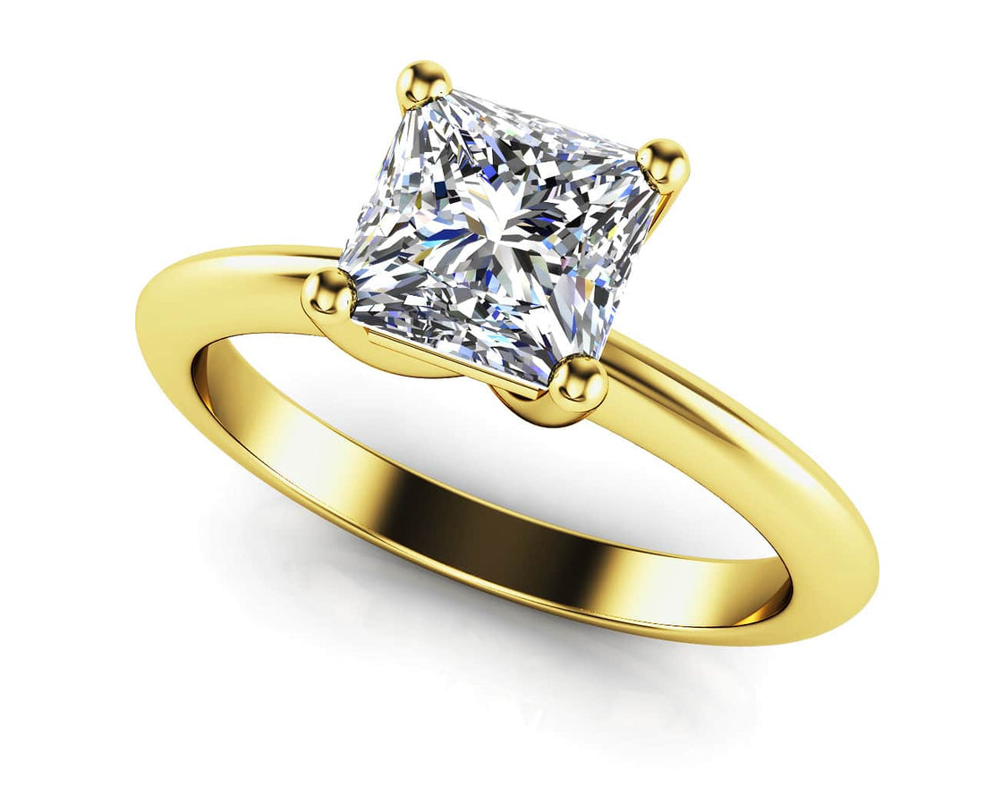Infinite Love Princess Cut Diamond Solitaire Engagement Ring Diamond  with 0.75 ct.(finished) 5mm