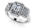 Expressive Love Three Stone Ring Diamond  with 1.72 ct. (1.00 ct. center diamond)