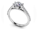 Modern Round Diamond Engagement Ring Lab-Grown Diamond  with 1.23 ct. (1.00 ct. center diamond)