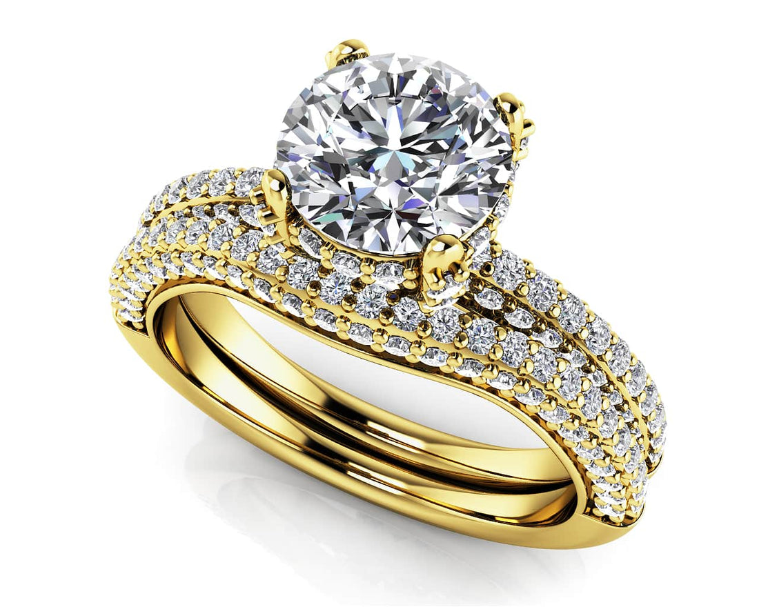 Royal Delight Bridal Set Rings Lab-Grown Diamond  with 2.12 ct. (1.25 ct. center diamond)