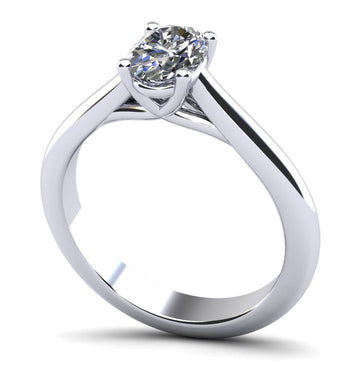 Elegant Oval Solitaire Engagement Ring Diamond  with 1.60 ct.(finished) 8x6mm