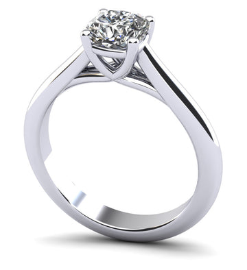 Elegant Round Solitaire Engagement Ring Lab-Grown Diamond  with 1.00 ct.(finished) 5.8x5.8mm