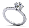 Floral Fancy Diamond Engagement Ring Lab-Grown Diamond  with 1.16 ct. (1.00 ct. center diamond)