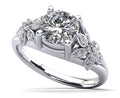 Flower Diamond Engagement Ring Lab-Grown Diamond  with 1.19 ct. (1.00 ct. center diamond)