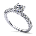 Sparkle Brilliant Round Diamond Engagement Ring Diamond  with 1.16 ct. (0.50 ct. center diamond)