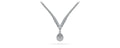 4 Prong Double Strand V Drop Diamond Necklace Lab-Grown Diamond  with 13.12 ct.(finished)