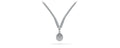 4 Prong Graduated V Diamond Necklace Lab-Grown Diamond  with 9.08 ct.(finished)