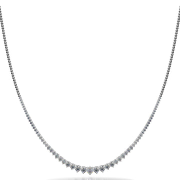 Graduated Shiny Link Diamond Necklace Lab-Grown Diamond  with 7.05 ct.(finished)