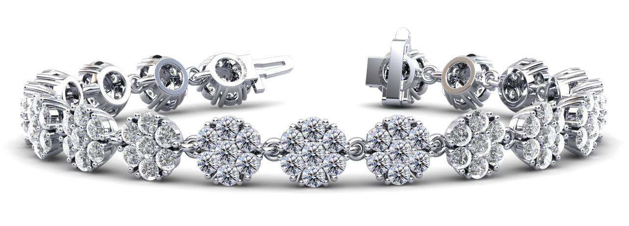 Flowers Of Love Diamond Bracelet Lab-Grown Diamond  with 5.31 ct.(finished) 2mm
