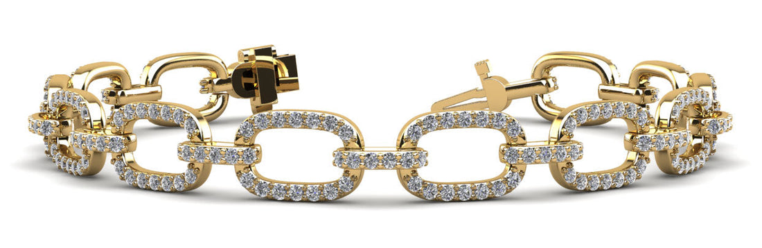 Paperclip Diamond Bracelet with 3.66 ct.(finished) 1.5mm