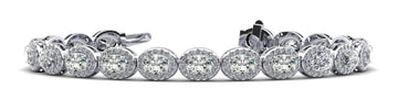 Halo Dreams Diamond Bracelet Diamond  with 7.40 ct.(finished) 4x3mm, 1.2mm