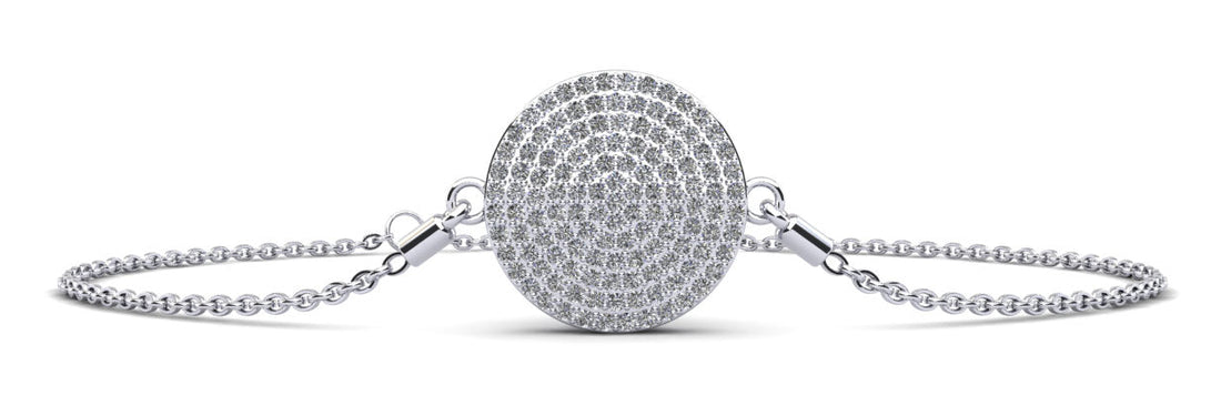Mesmerizing Circle Diamond Adjustable Bracelet Lab-Grown Diamond  with 1.02 ct.(finished) 1.1mm
