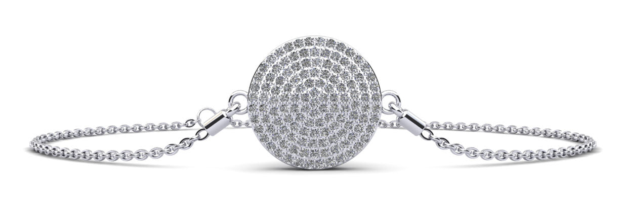 Mesmerizing Circle Diamond Adjustable Bracelet Lab-Grown Diamond  with 1.02 ct.(finished) 1.1mm
